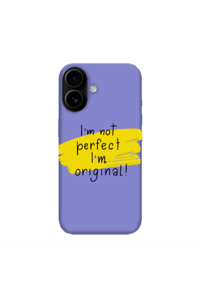 Other Apple Iphone 16 plus I m not perfect Purple Colored Silicone TPU Θήκη