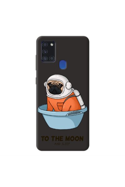 Other Samsung A21S To the moon Black Colored Silicone TPU Θήκη