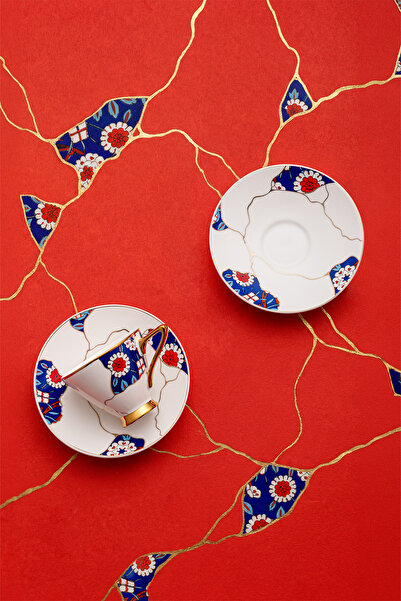Emsan Kintsugi 6 Kişilik Kahve Fincan Takımı 100 ml