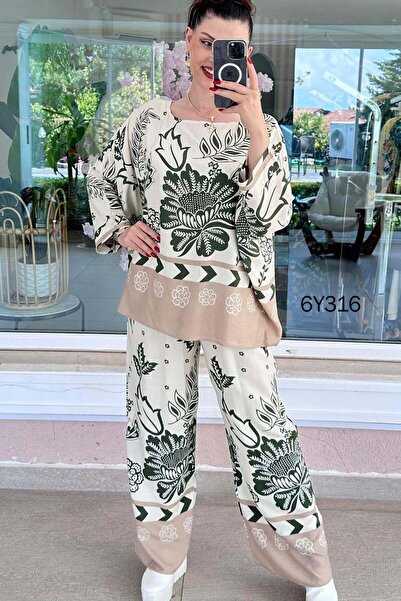 İnce Topuk Yarasa Sleeveless Viscose Set 6Y316