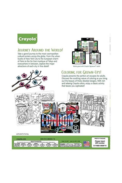 Crayola كتب تلوين للكبار، كتب تلوين مناظر المدينة