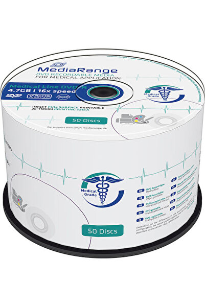 MediaRange Εγγράψιμο DVD-R 16x 4.7GB Κουτί 50 τεμαχίων 50 τεμάχια Κωδικός: MR429