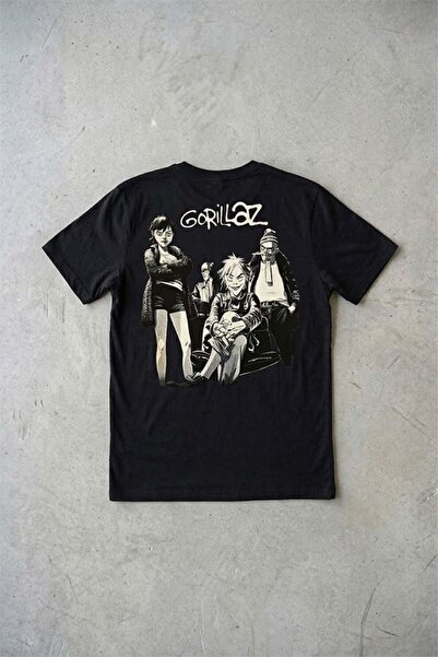 Köstebek Black Gorilaz Unisex Y2K T-Shirt