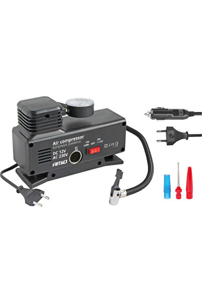 AMIO Αντλία ελαστικών αυτοκινήτου 250PSI με καλώδιο 12V Κωδικός: 02188