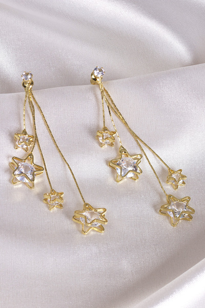 Süspüs Accessories أقراط ستارلايت الفاخرة من الزركون