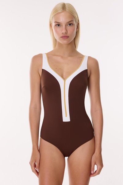 AYYILDIZ 3025 Brown Swimsuit
