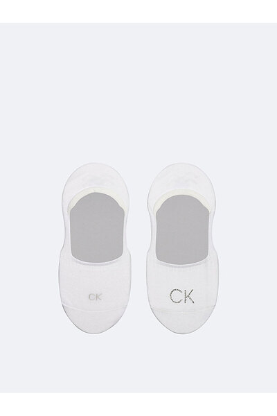 Calvin Klein Women's Soft Knitted Fabric Ck Logo Embroidered Double Pack Whit...