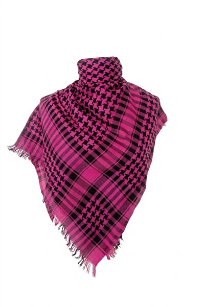 Belifanti Collection Cotton Puffy Pink Authentic Kefiye Shawl Large Size