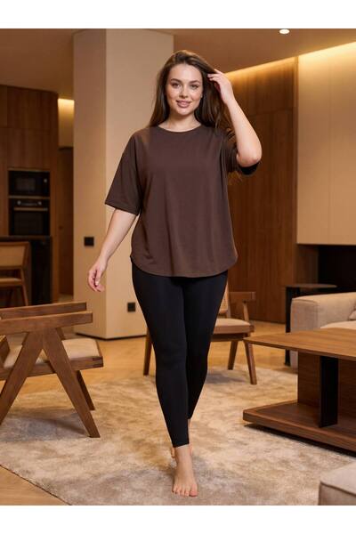 QUAWEAR T-Shirt με λαιμόκοψη ποδηλάτου από ύφασμα Tencel Cupra, χτενισμένο βα...