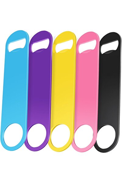 Arabest 5-Pack Multi-Color 7-Inch Bottle Openers,Stainless Steel Flat Beer Op...