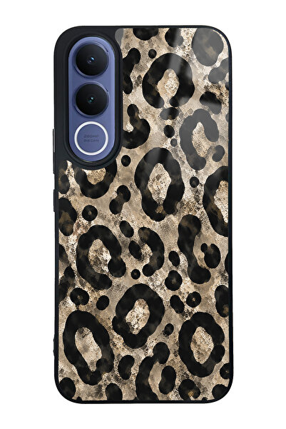 Spoyi Vivo V70 FE Brown Leopar Tasarımlı Glossy Telefon Kılıfı