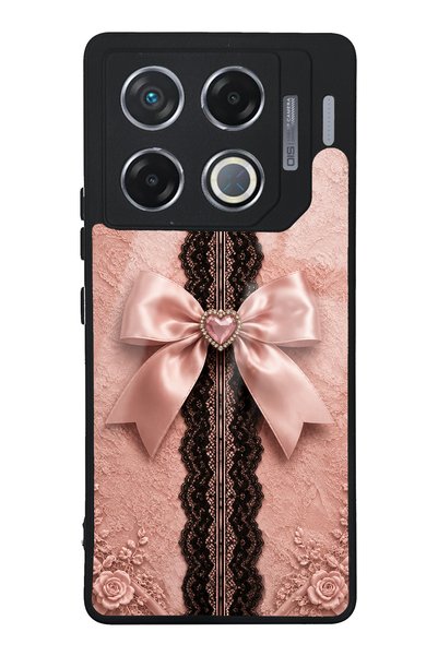 Spoyi Infinix Gt 20 Pro Glossy Phone Case with Pink Lace Bow Design