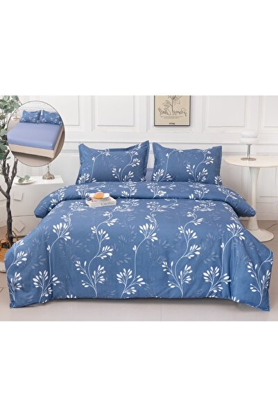 CHIRASO 4 Piece Bedding Top Bottom Set , Satin Cotton , Stretchy Sheet 180x20...
