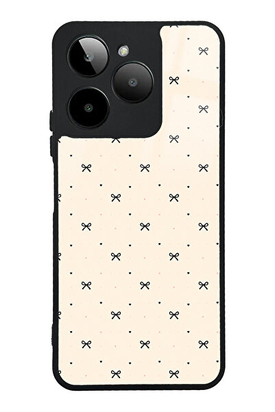 Spoyi Gm Era 30 Bej Coquette Pattern Tasarımlı Glossy Telefon Kılıfı