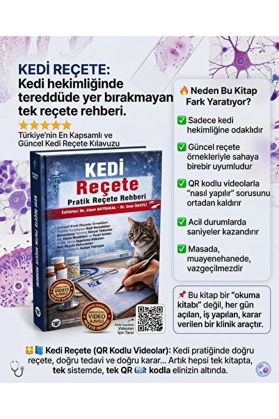 Güneş Tıp Kitabevleri Veteriner Reçete Rehberi - Kedi (QR Kodlu Videolar)