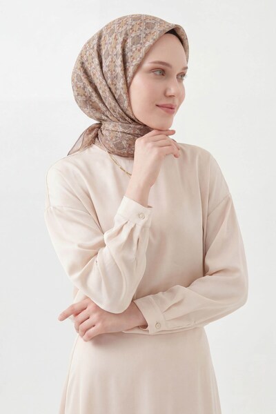 Silk Home Soft Eşarp Minimal Motif Gri
