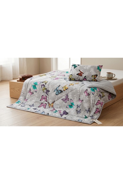 robel Elegant Butterfly Printed Comforter Set with Matching Pillowcase – Soft...