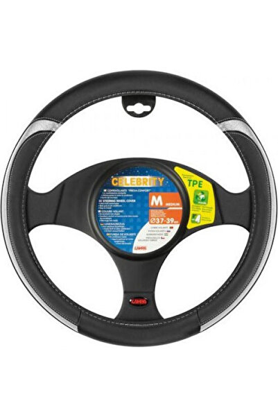 Lampa Car Steering Wheel Cover Celebrity with Diameter 37-39cm Synthetic Silver