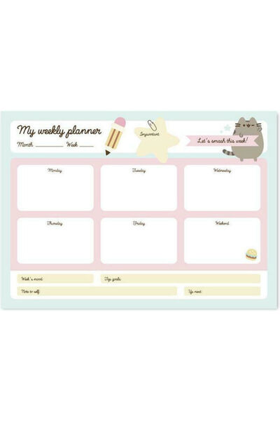 Pusheen Foodie Collection Weekly Planner 29x21cm