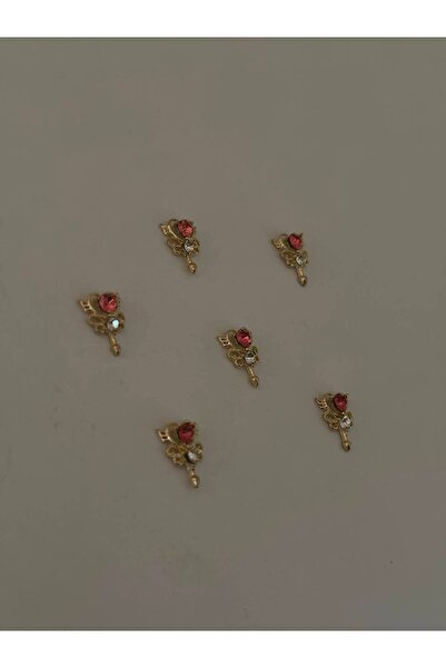 ROYAL SPARK 5Lİ GOLD PEMBE LOVE SERİSİ TIRNAK CHARMI