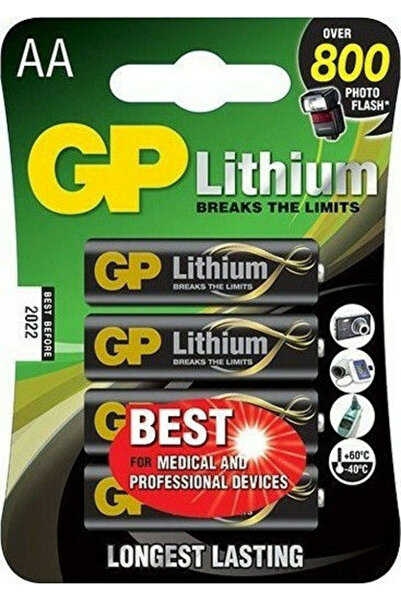 GP Batteries Μπαταρίες Λιθίου AA 1.5V Μίας Χρήσης Υψηλής Απόδοσης 4 τεμάχια