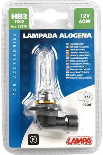 Lampa Λάμπες Αυτοκινήτου HB3 Αλογόνου 12V 60W 1 τεμάχιο