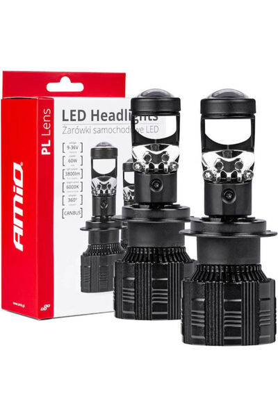 AMIO Lamps Car H7 Canbus LED 5000K Cold White 9-36V 60W 2pcs