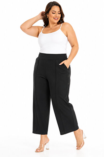 ZANESSİ FASHION Plus Size High Waist Mom Women's Pants