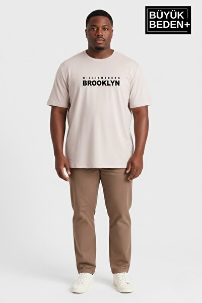 Superlife Men's Large Size Willamsburg Brooklyn Printed 3Xl-6Xl Crew Neck T-S...