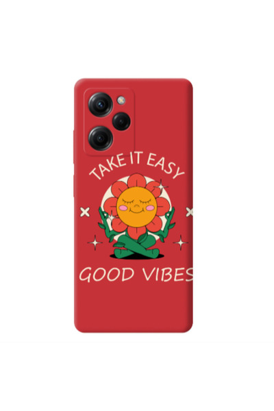 Other Xiaomi Poco X5 Pro Take It Easy Red Colored Silicone TPU Θήκη