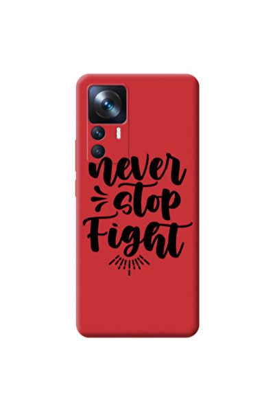 Other Xiaomi Mi 12T Never stop fight Red Colored Silicone TPU Θήκη