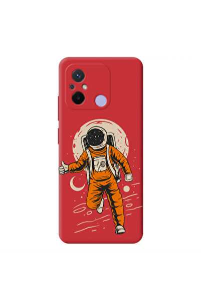 Other Xiaomi Redmi 12C Hitchhike Red Colored Silicone TPU Θήκη