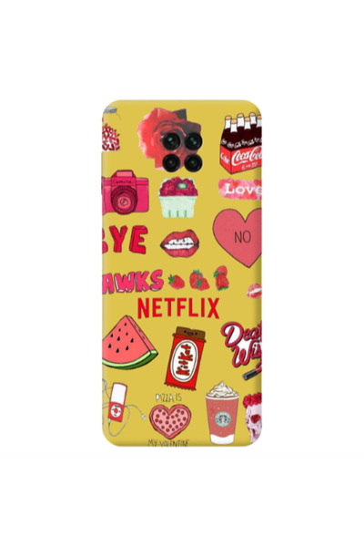 Other Xiaomi Redmi Note 9 Pro pizza is my valentine Yellow Colored Silicone T...