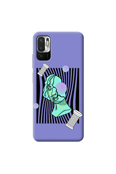 Other Xiaomi Redmi Note 10 Pro 5G Columns Purple Colored Silicone TPU Θήκη