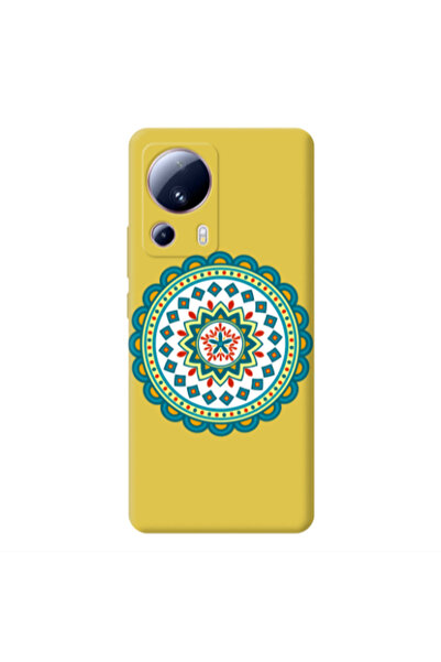Other Xiaomi Mi 13 Lite Mandala D11 Yellow Colored Silicone TPU Θήκη
