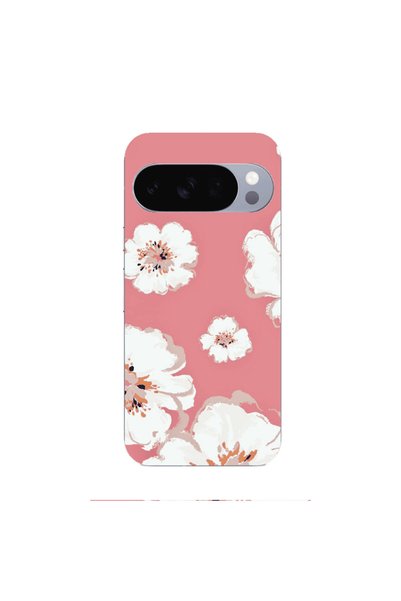 Other Google Pixel 10 Pro White Flowers Transparent Silicone TPU Θήκη