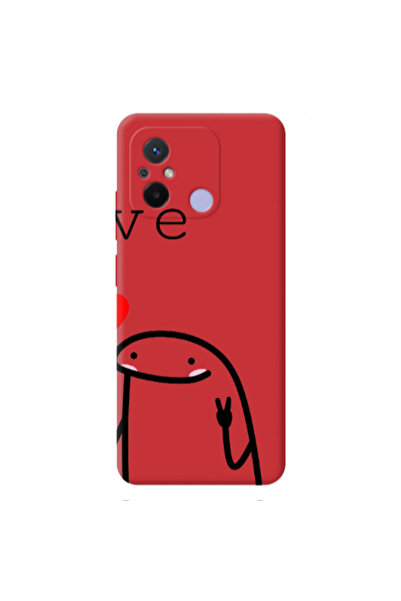Other Xiaomi Redmi 12C Love 2 Red Colored Silicone TPU Θήκη