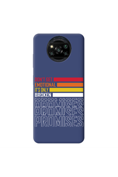 Other Xiaomi Poco X3 /X3 Pro Dont Get Emotional Dark blue Colored Silicone TP...