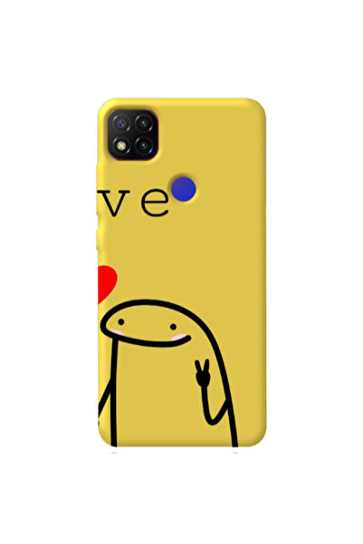 Other Xiaomi Redmi 9c Love 2 Yellow Colored Silicone TPU Θήκη