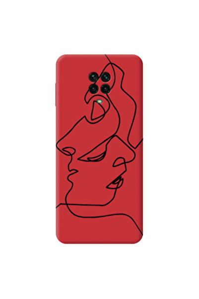 Other Xiaomi Redmi Note 9 Pro intertwined Red Colored Silicone TPU Θήκη