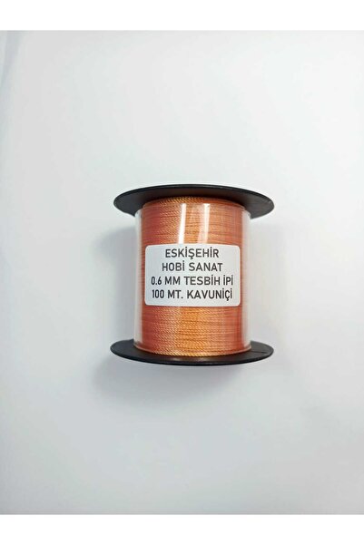 Eskişehir hobi sanat خيط بوليستر 0.6 مم بطول 100 متر، خيط بوليستر بلون برتقال...