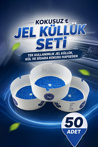 KCA HOME Kokusuz Jel Küllük Seti, Tek Kullanımlık Jel Küllük, Kül ve Sigara K...