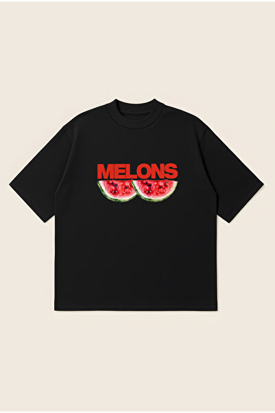 Moon Dancer Melons Printed Oversize Boxy Cut Unisex 100% Cotton Printed Tshirt