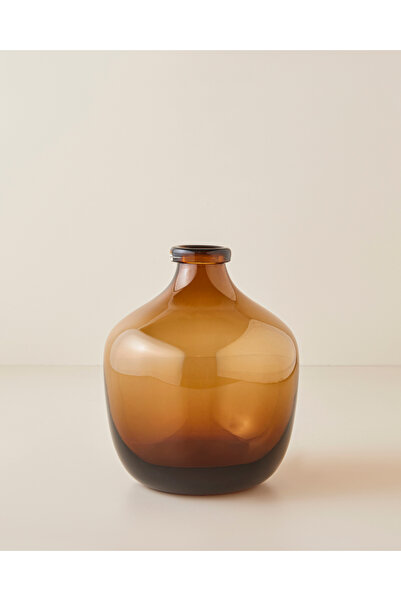 English Home Lara Cam Vazo 17x17x22 cm Amber