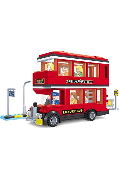 MJ TOYS 282 Parça London Bus Otobüs Şehir Yapı Oyuncak Blokları City Yapı Oyu...