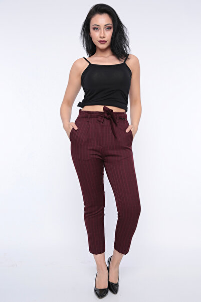 FIRST STYLE Women's Burgundy Turkish Trousers