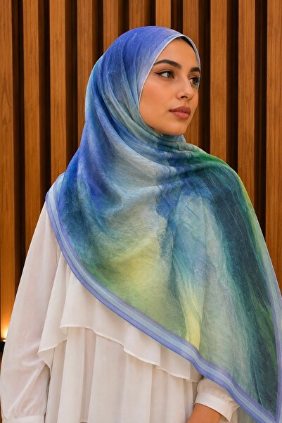 İmajButik Ice Blue Cotton Soft Shawl