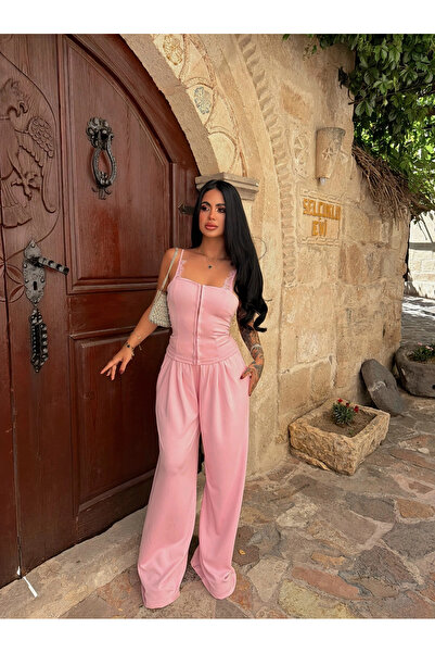 kırmızı butiks Pink Lilly Laced Modal Set