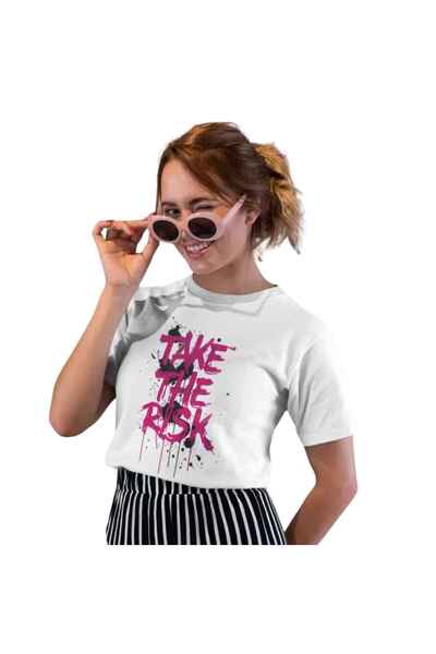 Barinoska Women's White Custom Printed T-Shirt 100% Cotton Modern Fit Crew Ne...