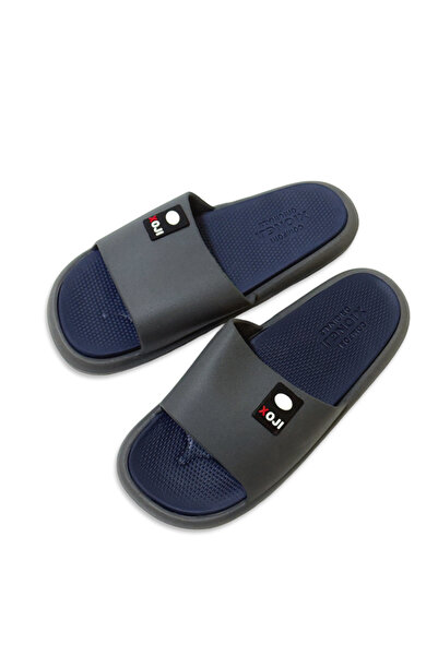 Khayrat Slipper Men’s Label EVA Slide Sandals, Dot Massage Insole Striped Ant...
